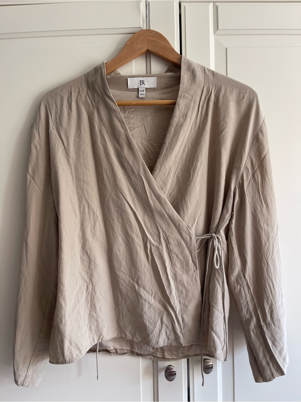 Banana Republic Silk Wrap Tie Blouse